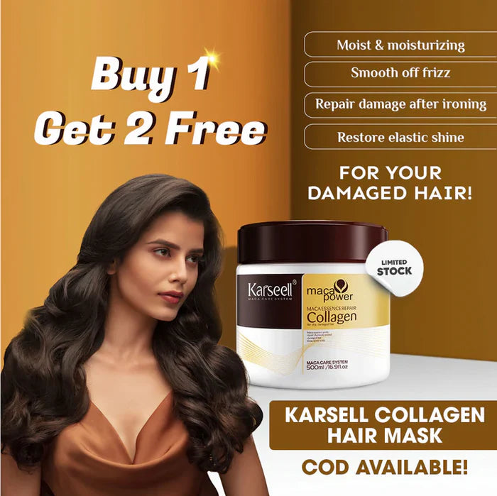 Karseell Collagen Hair Treatment Hair Mask (For All Hair Types) - Buy 1 Get 2 🔥