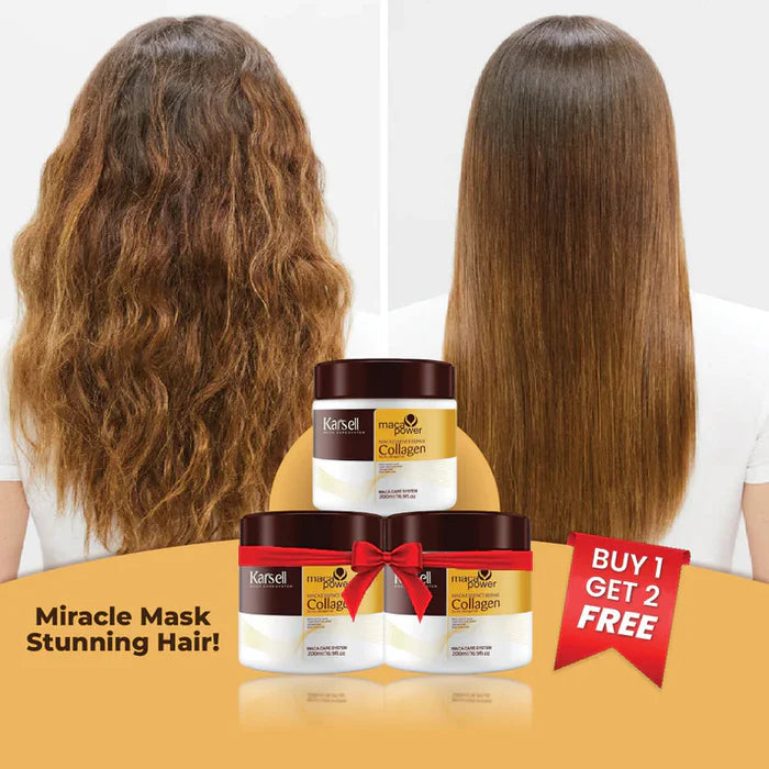 Karseell Collagen Hair Treatment Hair Mask (For All Hair Types) - Buy 1 Get 2 🔥